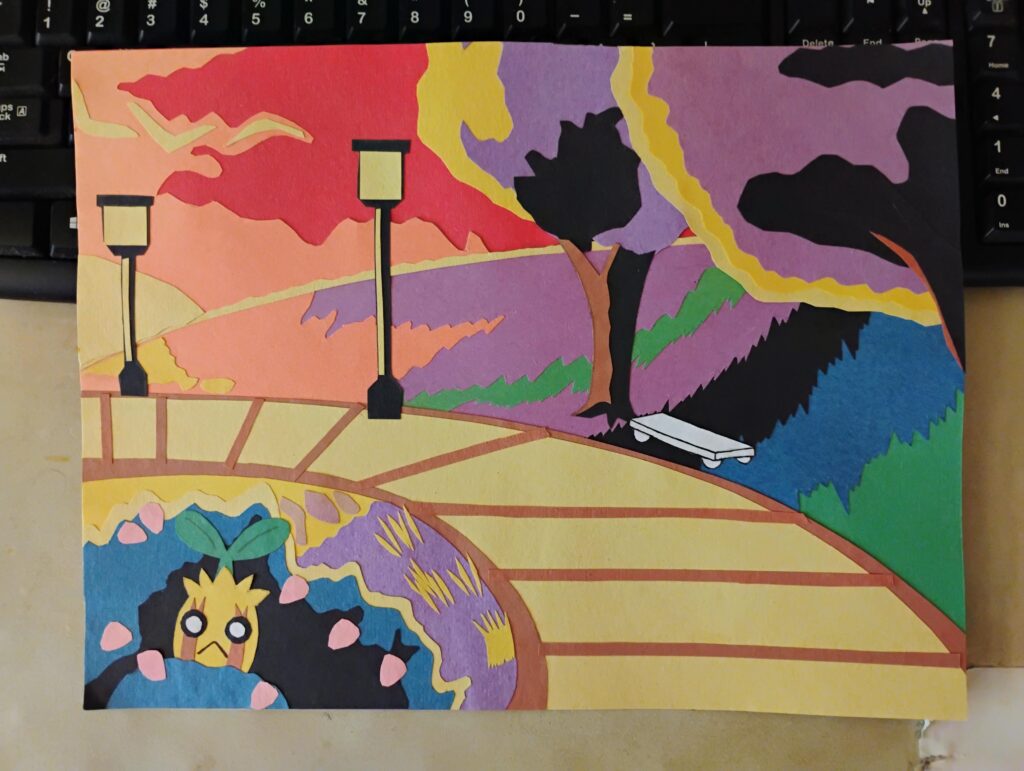 I made the national park out of construction paper