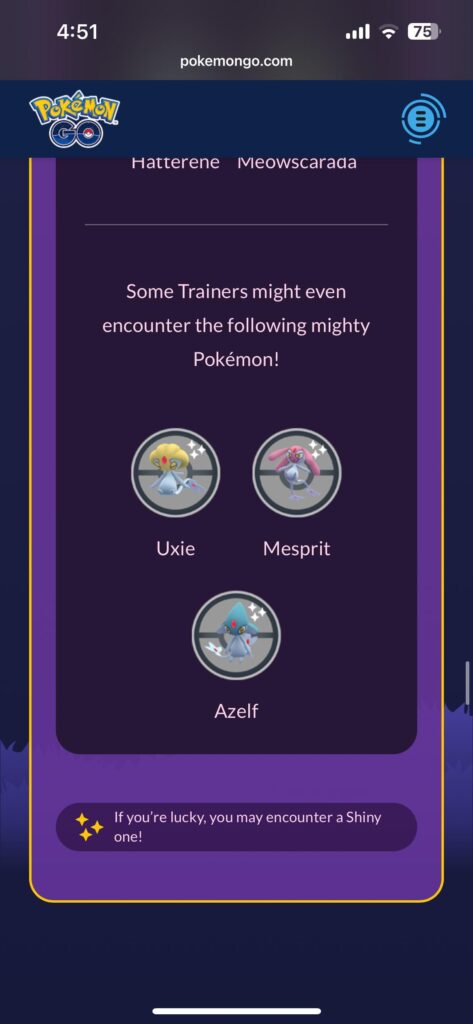 The Lake Trio will be Mighty Pokémon as well