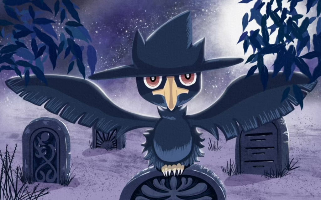 I drew Murkrow (ヤミカラス)!