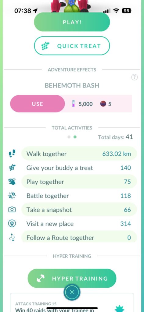 I just crossed 20k walked with this, but instead of getting a candy I somehow lost 60k overall of distance walked?