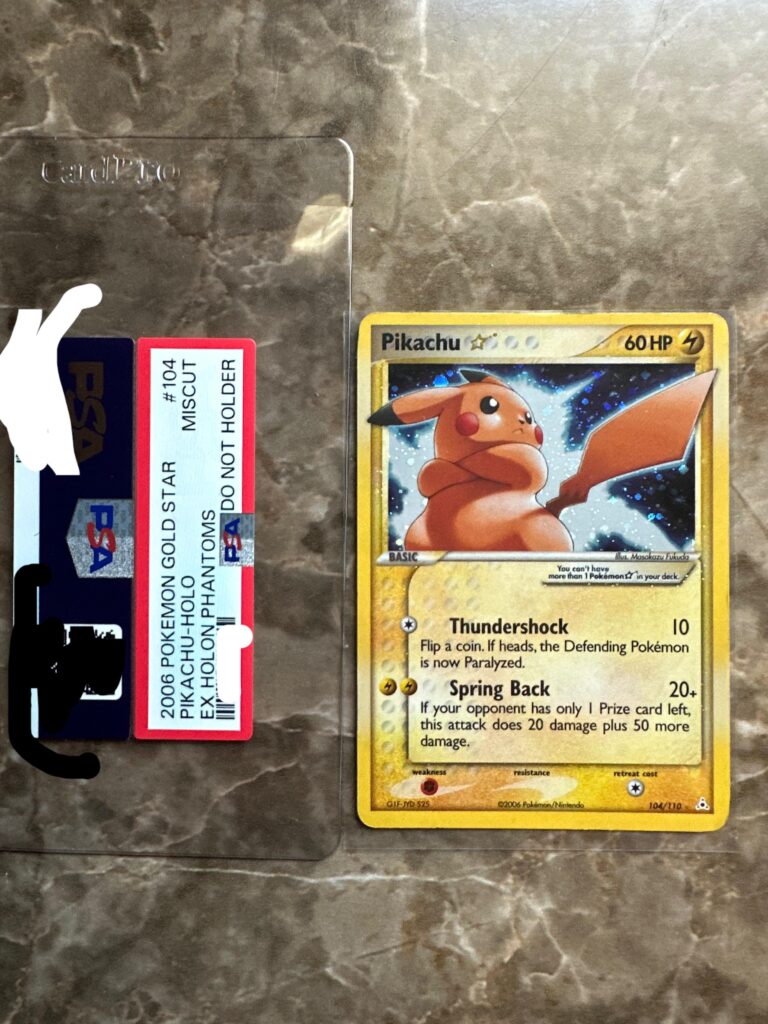 Gold Star Pikachu miscut