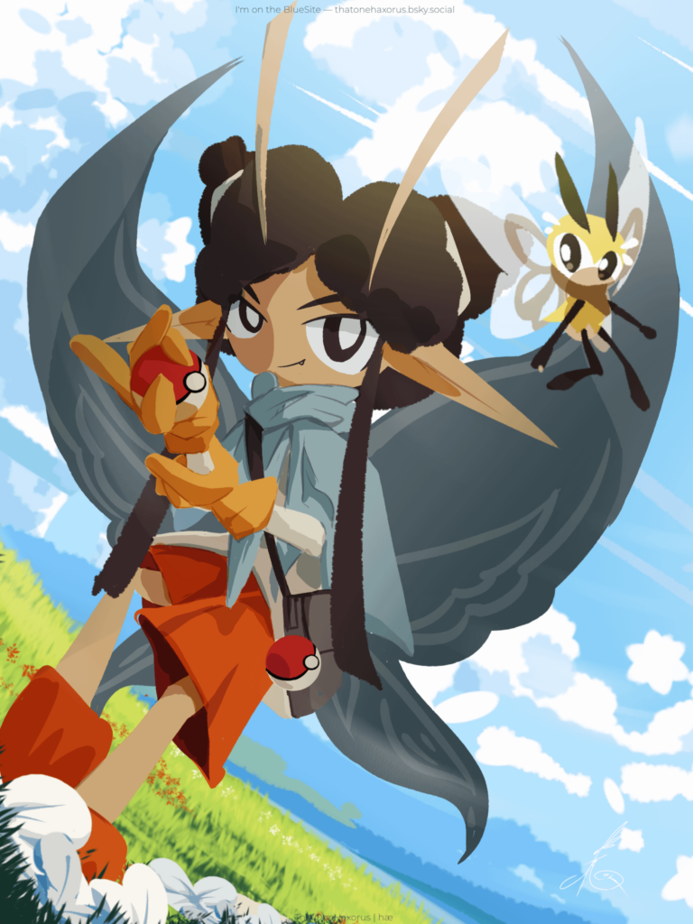 [OC] I tried to draw Ribombee with my faculty mascot