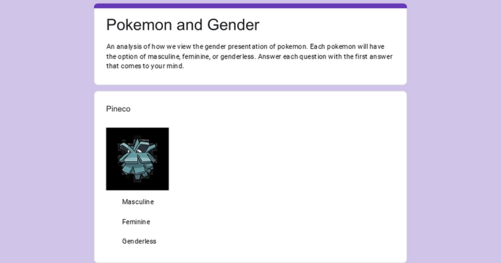 Pokemon Gender Presentation