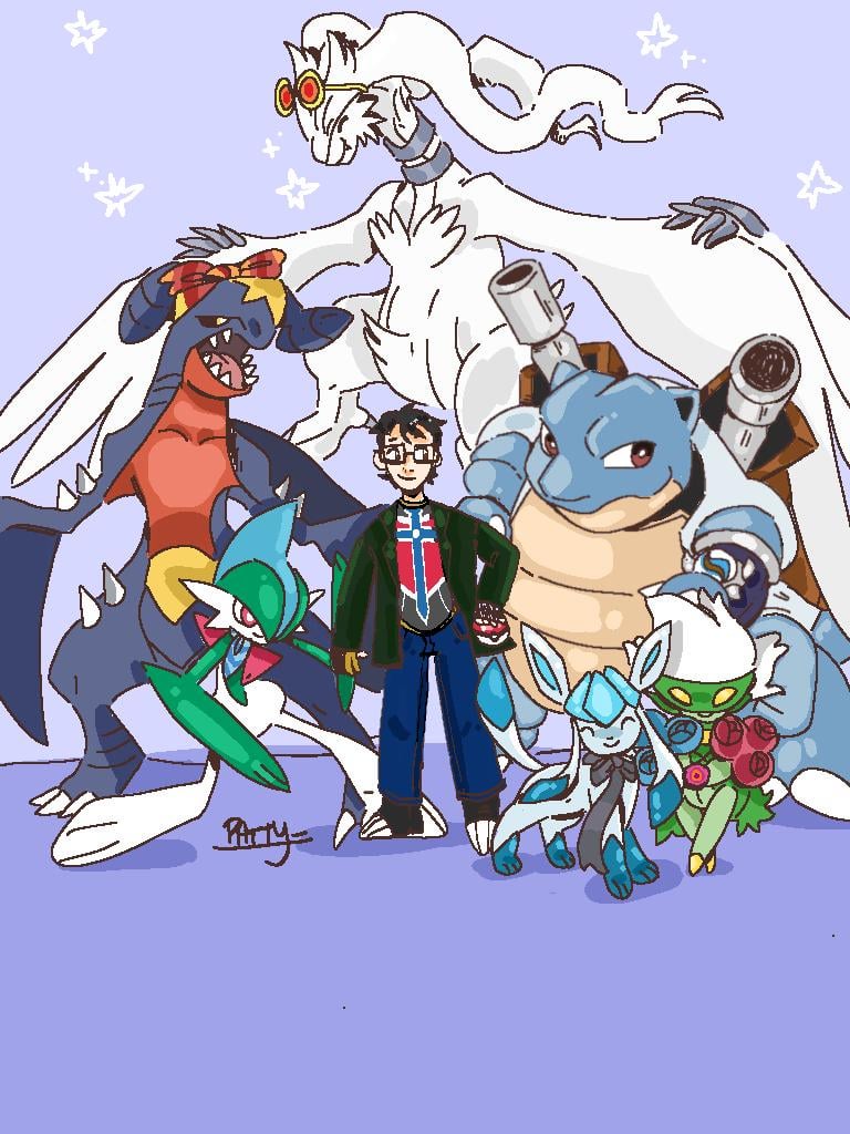 Full Pokemon team drawing