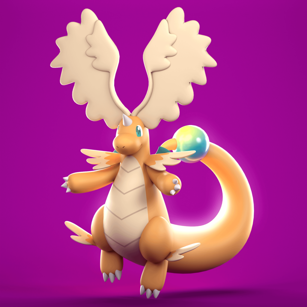 (OC) 3d Model I made of Mega Dragonite!