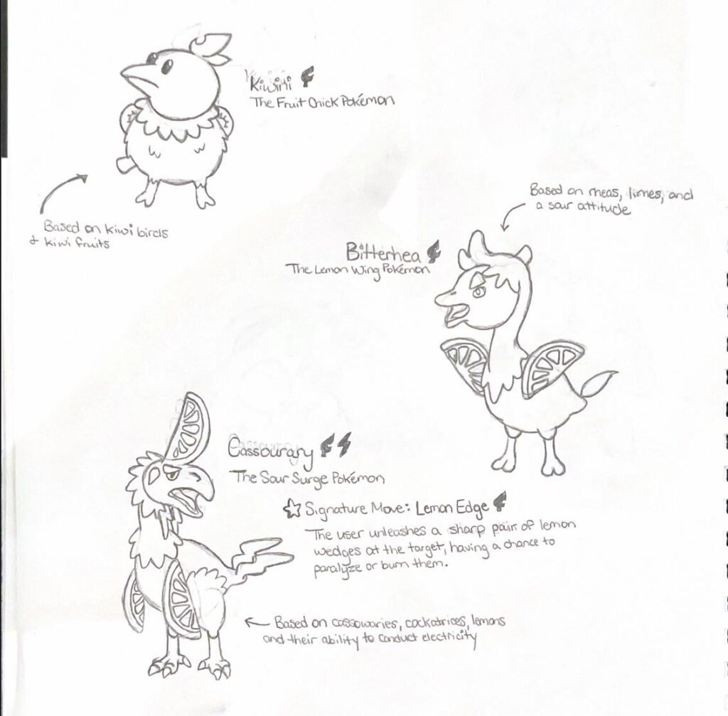 Meet The Grass Starter Line: Kiwini, Bitterhea, and Cassourary!