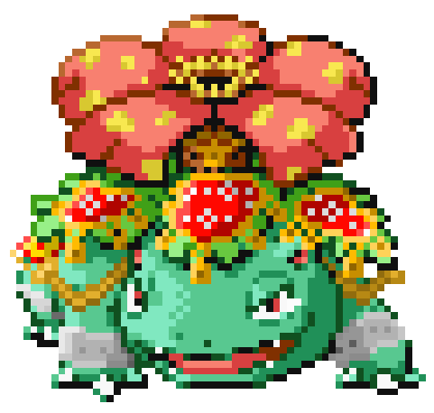 I made Sunshine Style: Venusaur in FRLG sprite so enjoy