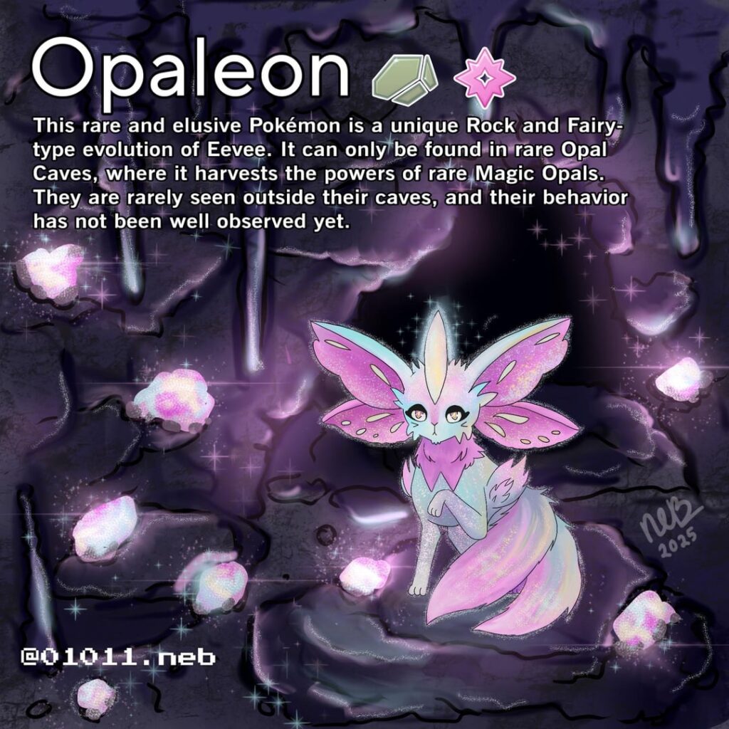 Opaleon, the rare Rock and Fairy Eeveelution