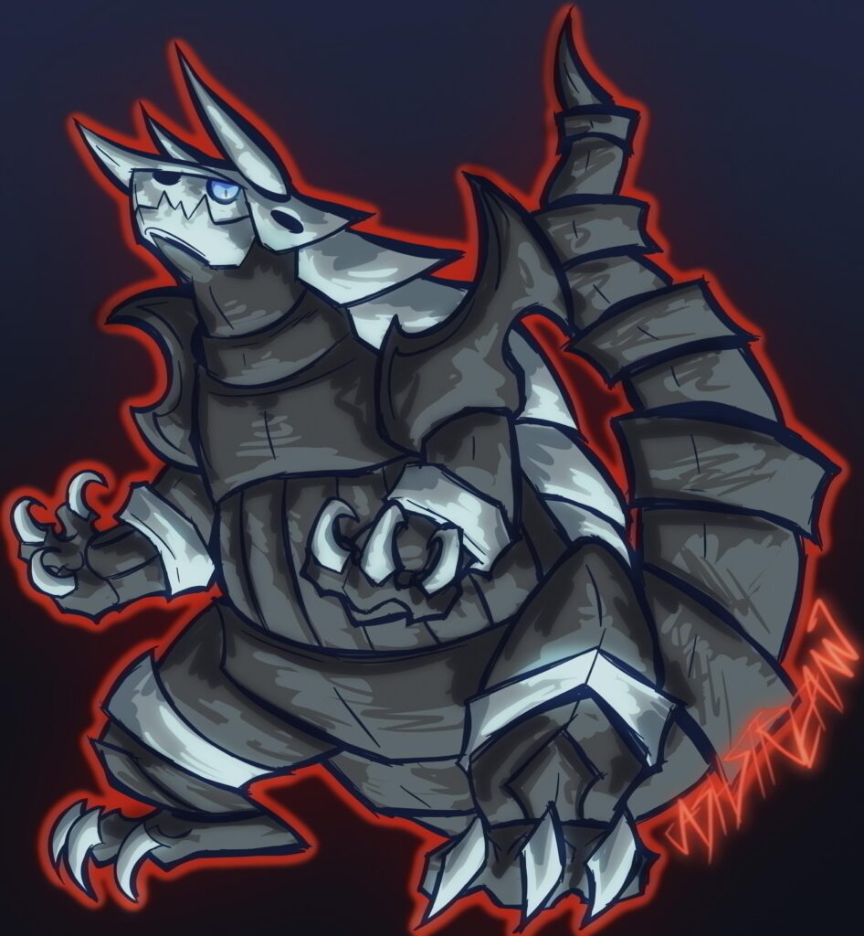 [OC] My drawing of Aggron!