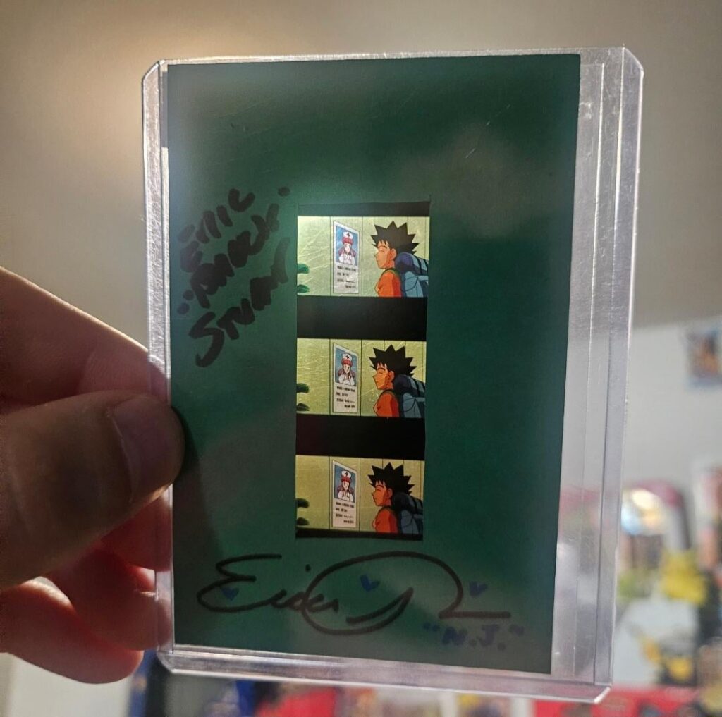 Pokemon The First Movie flim strip signed by the voice actors of Brock and Nurse Joy!!