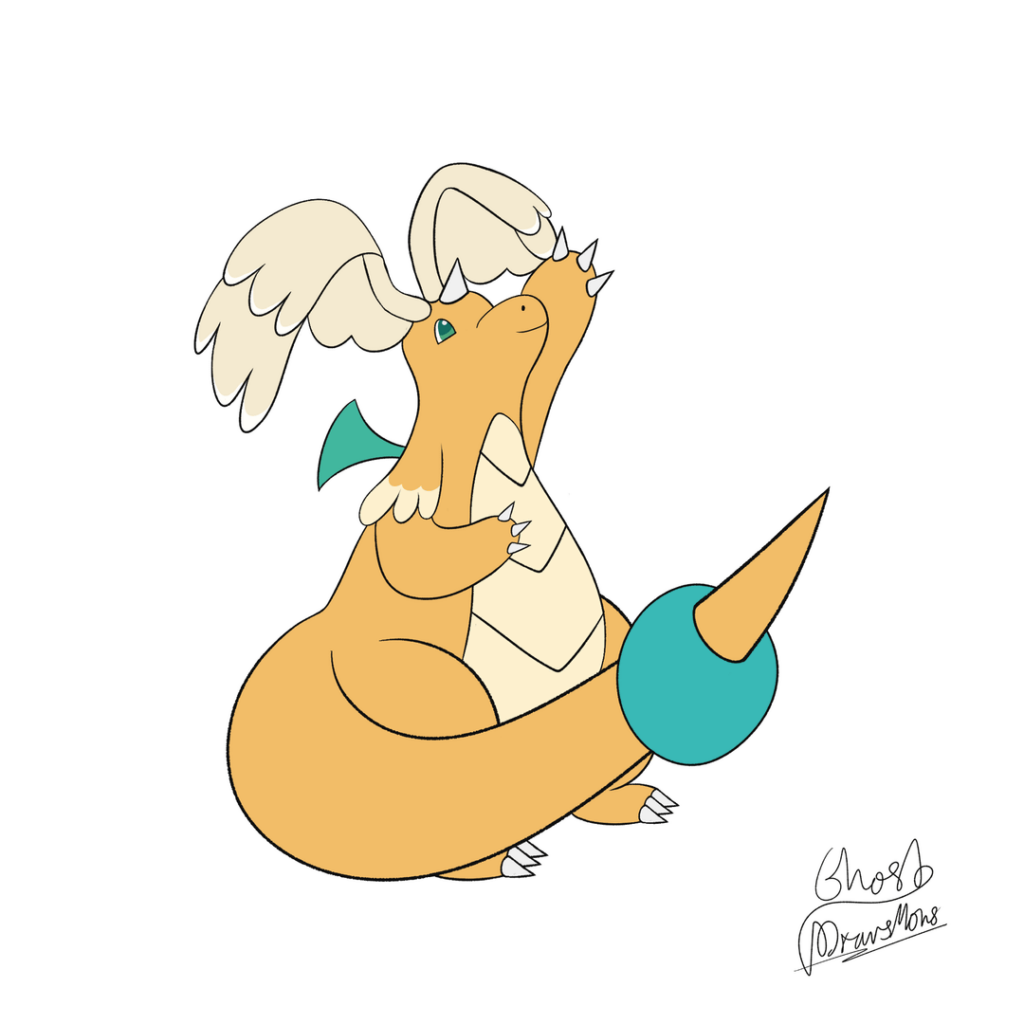 Mega Dragonite and what I hope the shiny will look like :)) [OC]