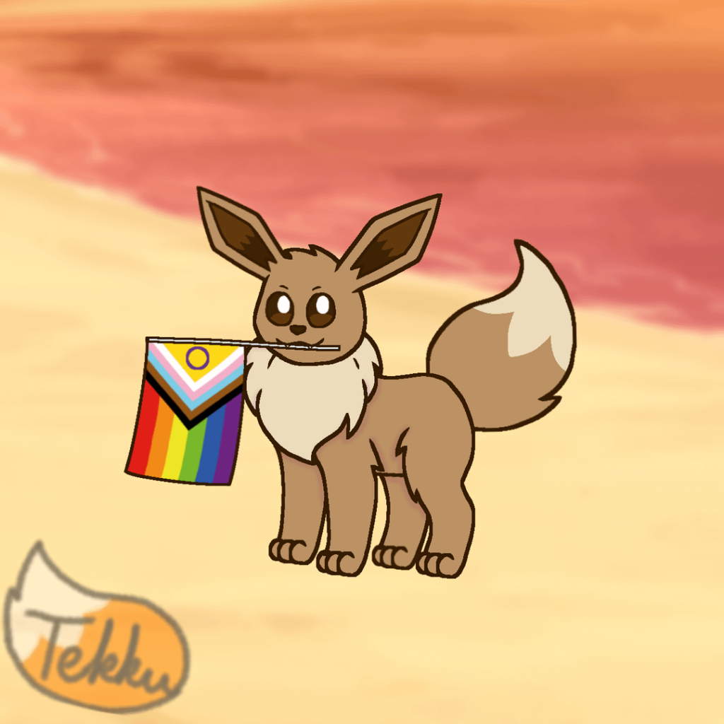 Pride flag Eeveelutions!