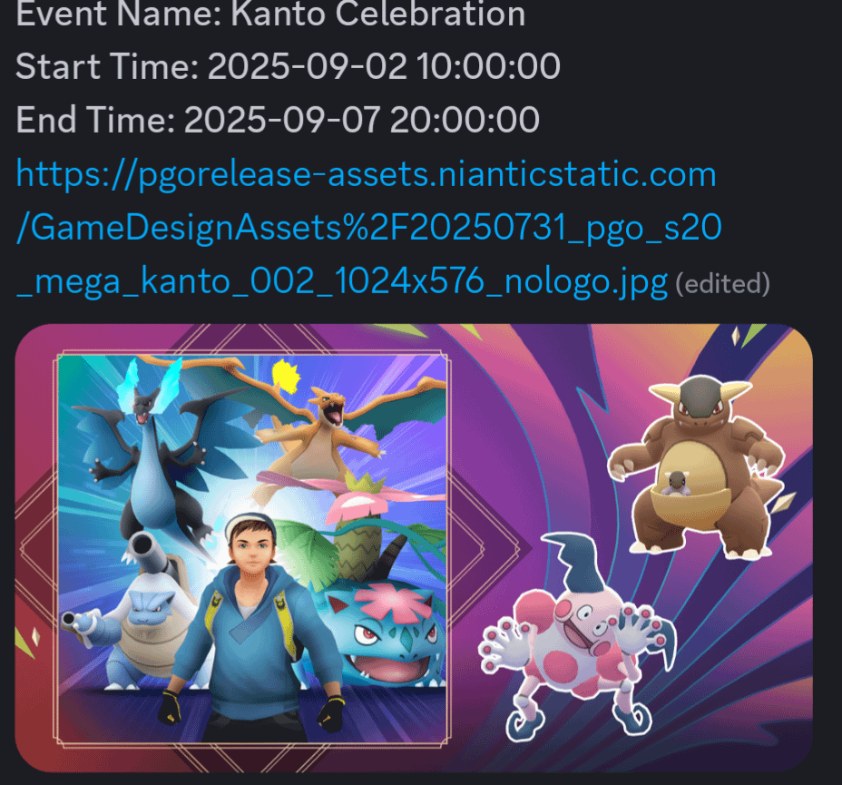 Kanto Celebration Event datamined for next season
