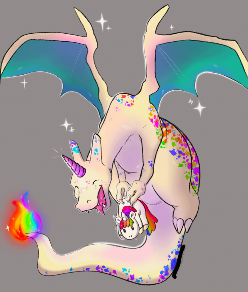 Unicorn themed Charizard!