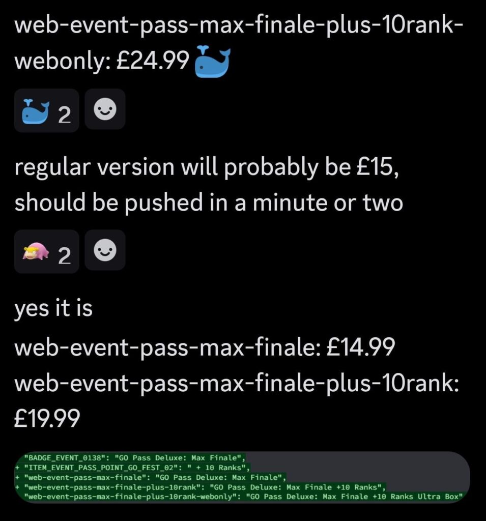 GO Pass: Max Finale pricing