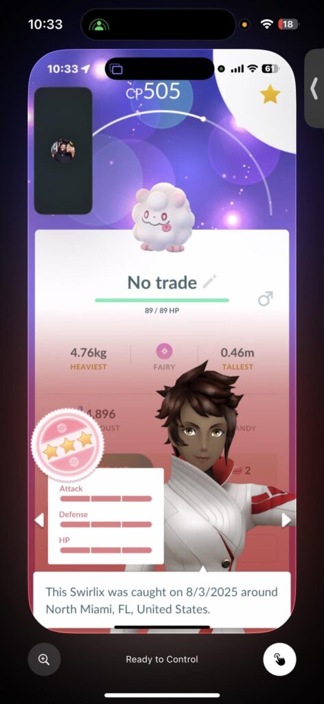 My Brother Juss Caught His 1st Perfect And It Was A Swirlix 100
