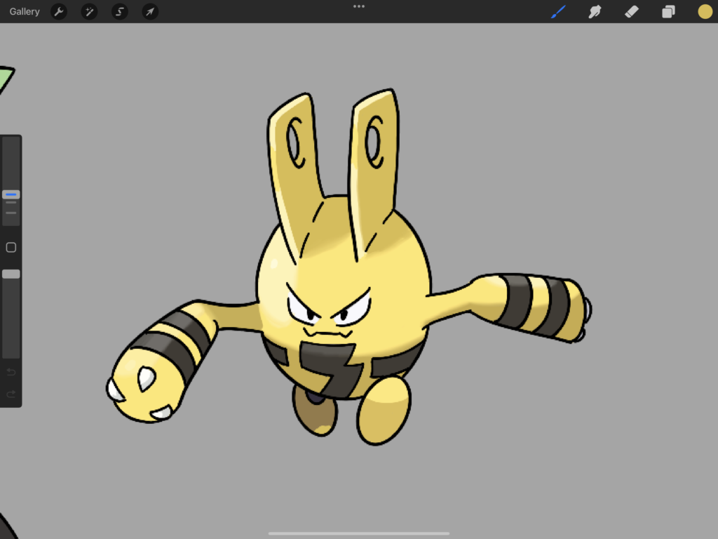Drawing a Pokemon every day to get better at digital art. Day 121: Elekid [OC]