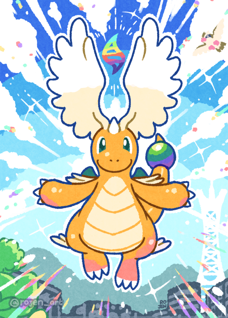 [OC] Drew Mega Dragonite!