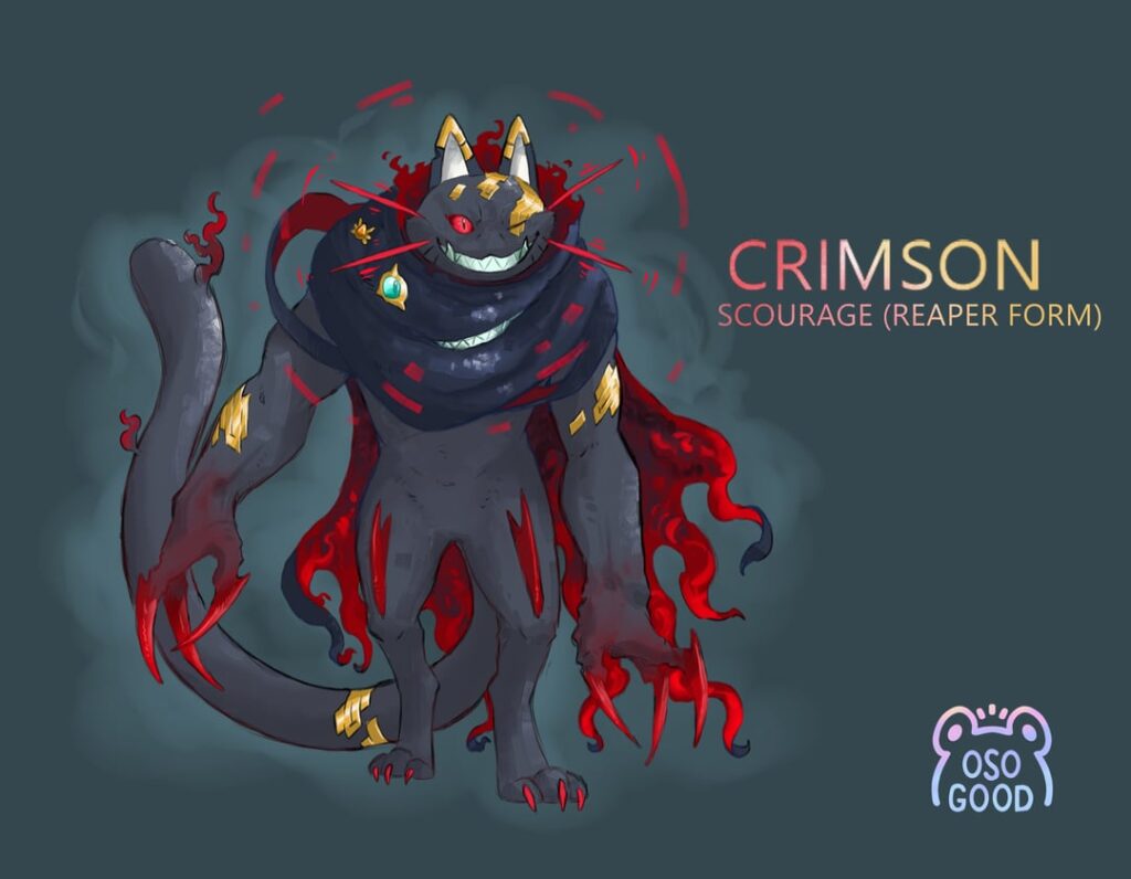 Scourage the shadow cat Pokémon