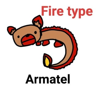 This is my fire type Pokémon starter for my new region + the regional bird