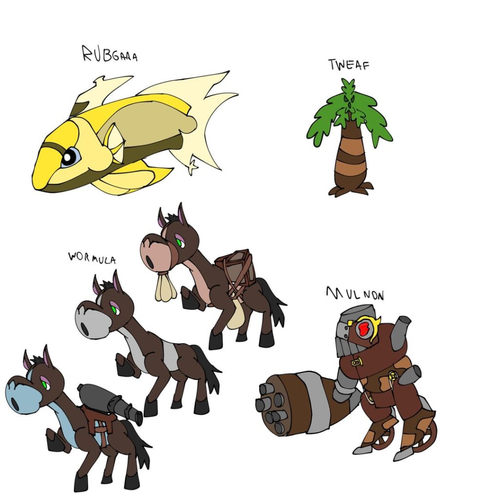 Early concepts for middle-game mons