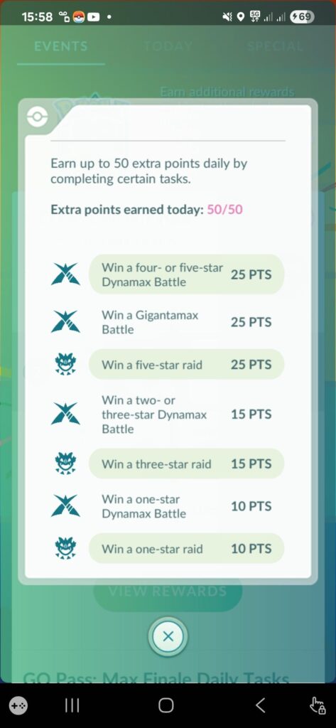 4* raids are not counted towards Go Pass: Max Finale