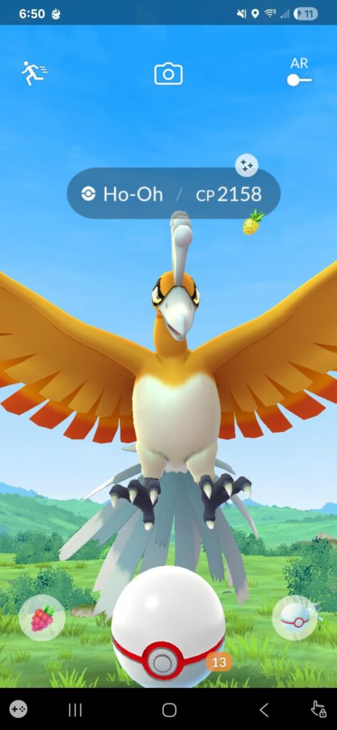 At least ho-oh wasn't broken! Guess how many balls I threw?