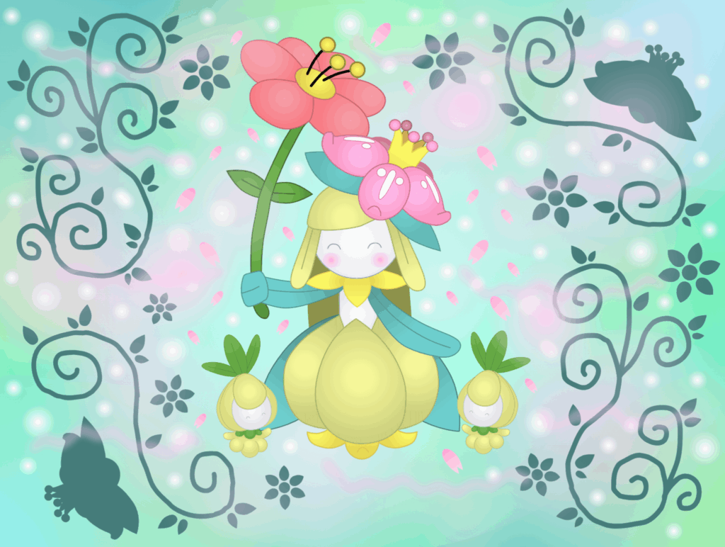 (OC) Lilligant with Flower Parasol. ✨💚🌷💚✨