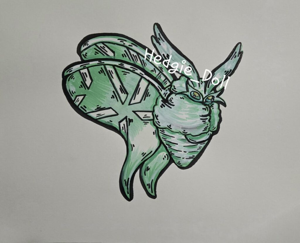 Shiny Frosmoth sharpie drawing