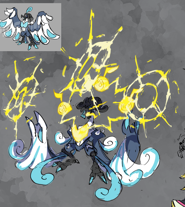 A sneak peak at my region's mechanic, Abstra Resonation (First 2 are the new Aesthetic, while the last 2 are designed with the older aesthetic in mind)