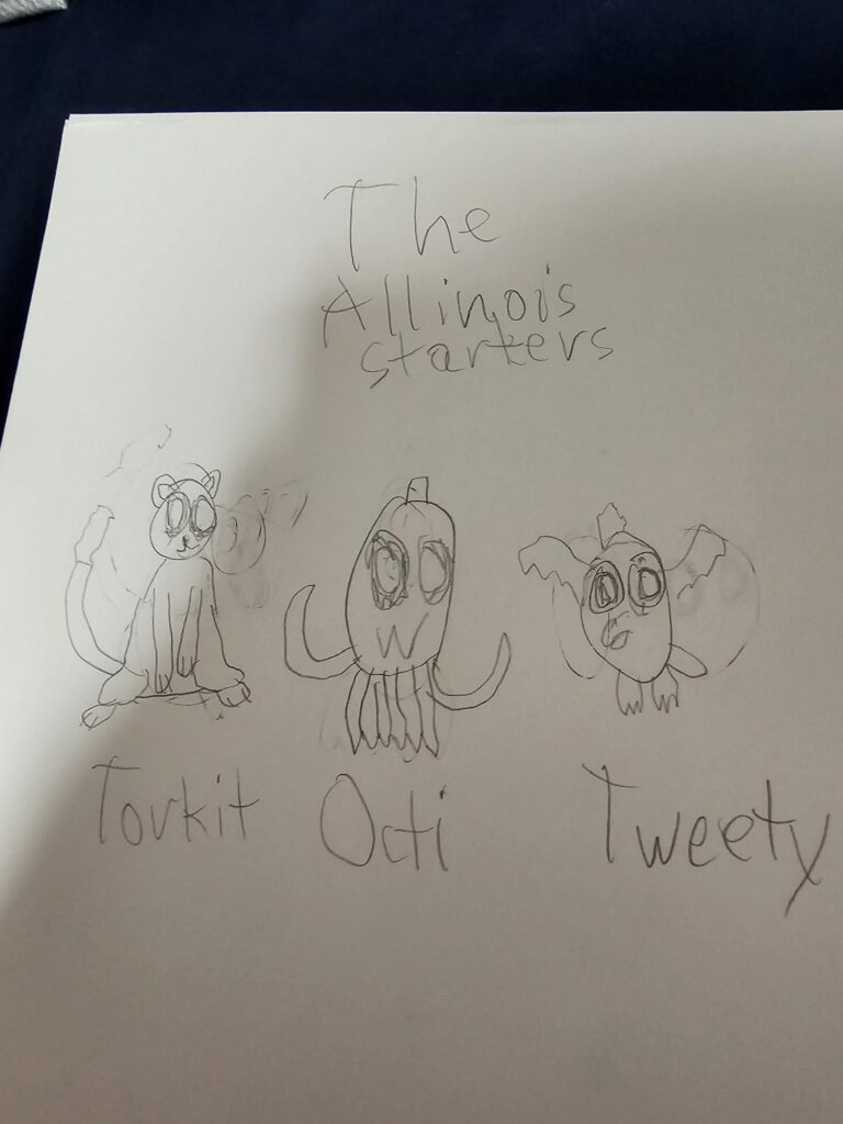 Pick one, Tweety, Torkit, or Octi
