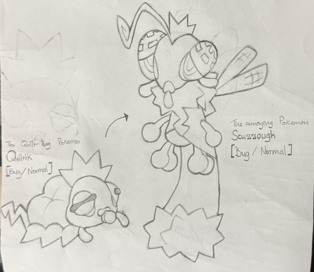 Redesigned my Pokemon based on bedbugs and houseflies (old designs at the end)