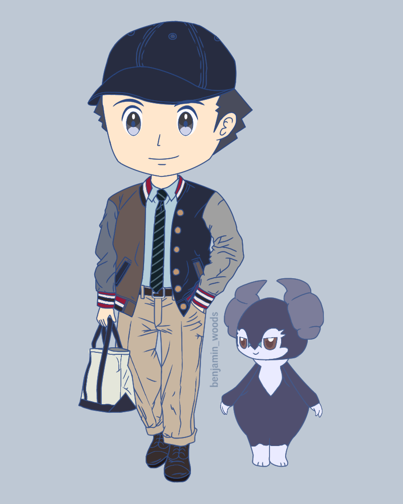 [OC] Rei (in preppy style) and male Indeedee