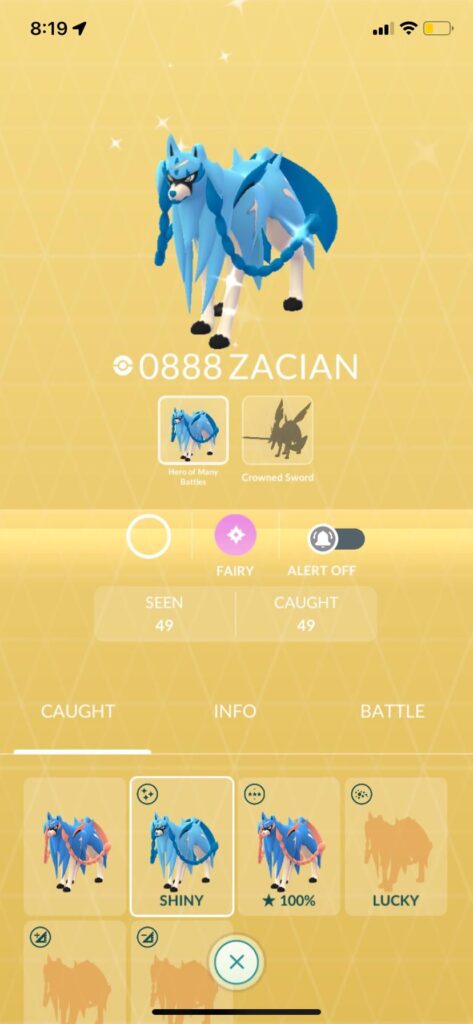 2 star shiny crowned sword or hundo