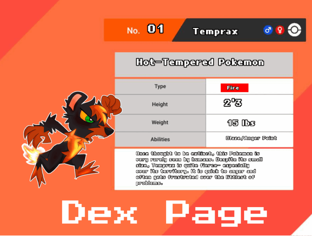 Character inspired Fakemon: Temprax!
