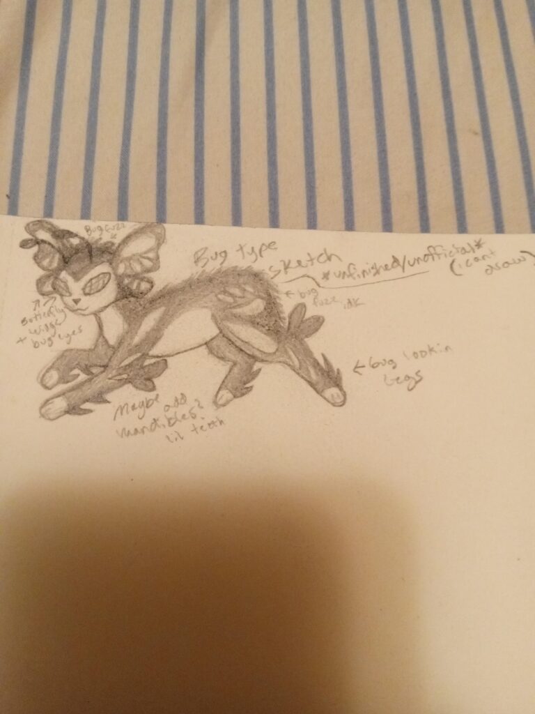 lazy crappy bug type eeveelution sketch