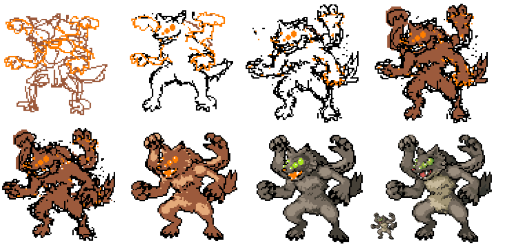 [Start to Finish Pixel Art] Arawol (Arachnid + Wolf) - Based upon "Wolf Spider" Bug/Dark type