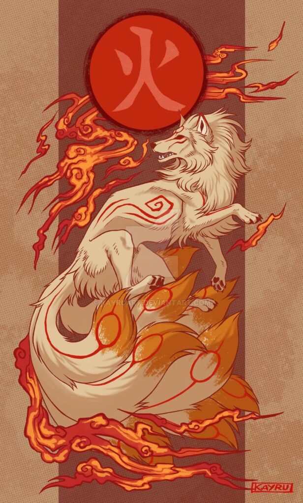 [OC] As promised — the Okami x Pokémon series has begun! Next up: Ninetales!