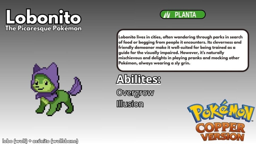 Grass-type starter Pokémon for my personal project