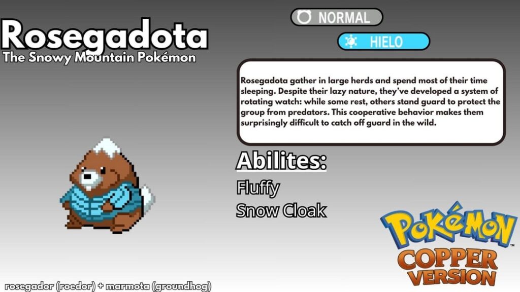 A Pokémon based on a marmot and Catalan mythology, it is the first route mammal in the style of Raticate from my region for my personal Pokédex project.
