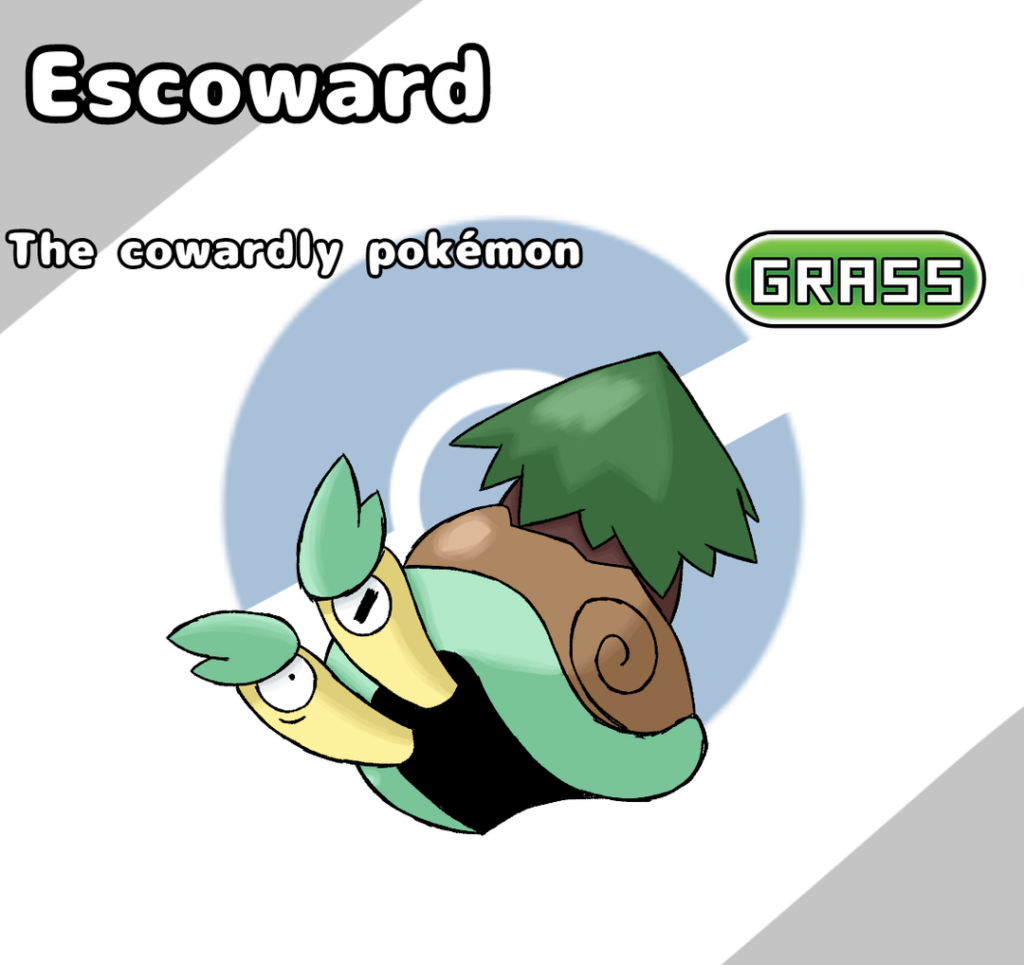 Here's the grass type starter line + a wip for the final evolution