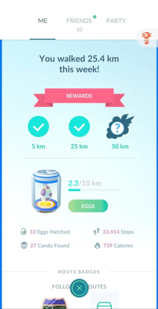 Most I've walked in a week! Feeling really good about myself!