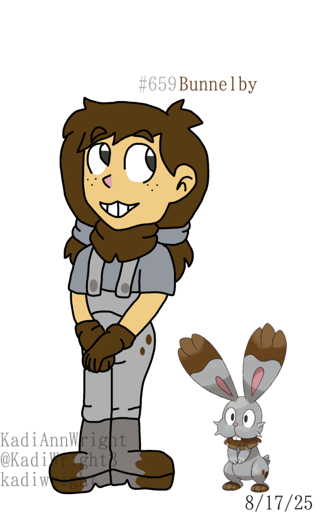Humanized Bunnelby (Art by me)