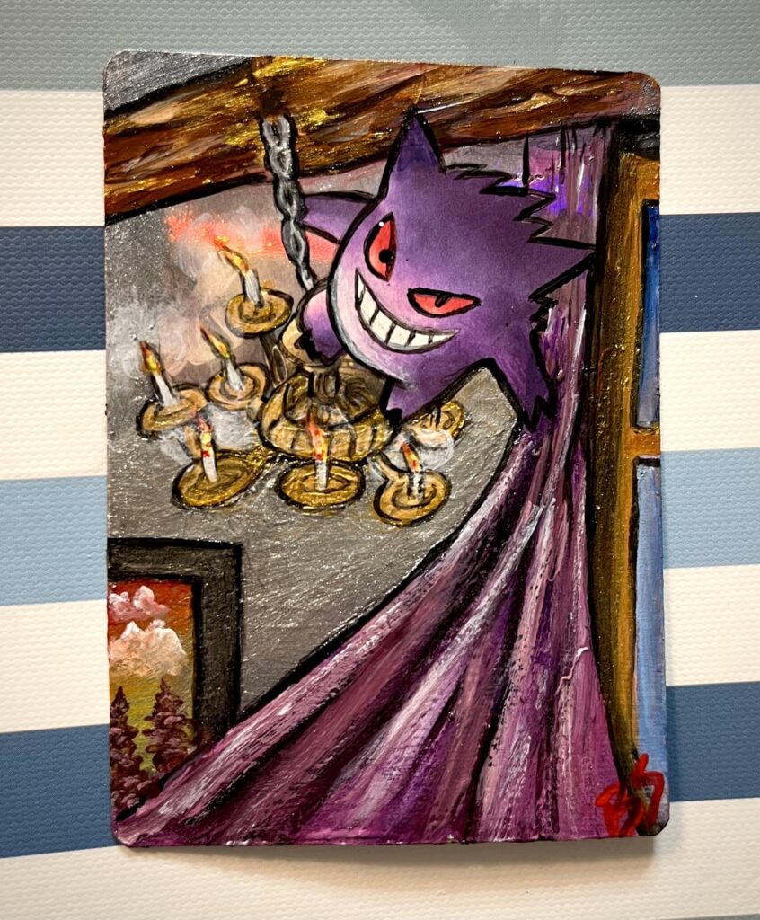 I paint on my duplicate Pokemon cards