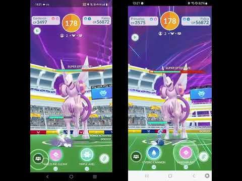 Pokémon Go Palkia Origin Raid Duo Part 2: (Duo DT/HP Palkia Origin with 6 Unique Fairy Type Pokémon)