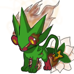 Fan concept of fire/grass mega luxray