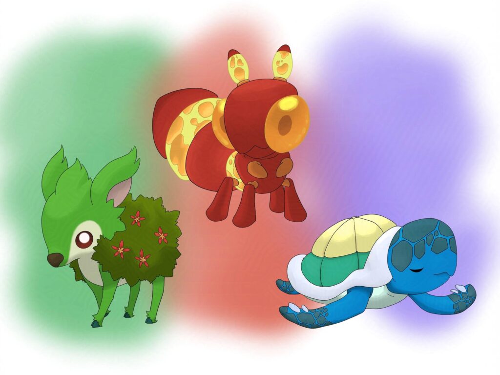 Starters of the Mutiya Region (based on the PH)