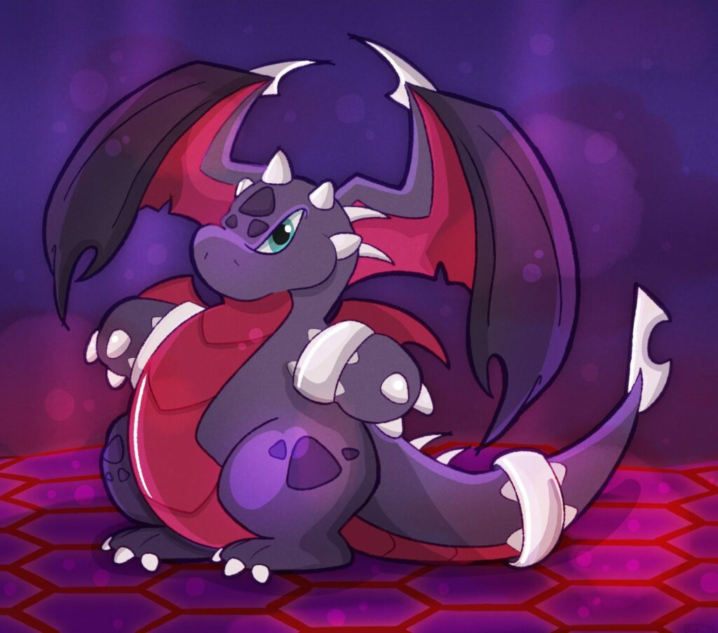 I drew Cynder from Spyro as Mega Dragonite 💜