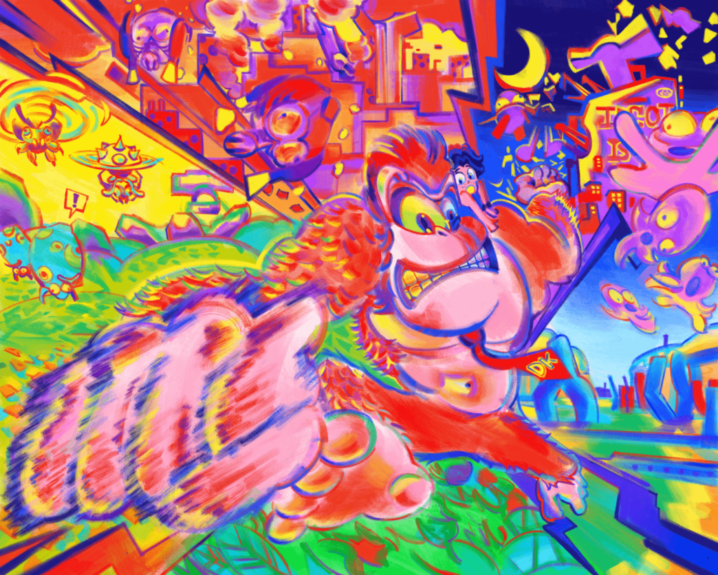 Donkey Kong bananza fan art done by me, hope u guys like it! ;)