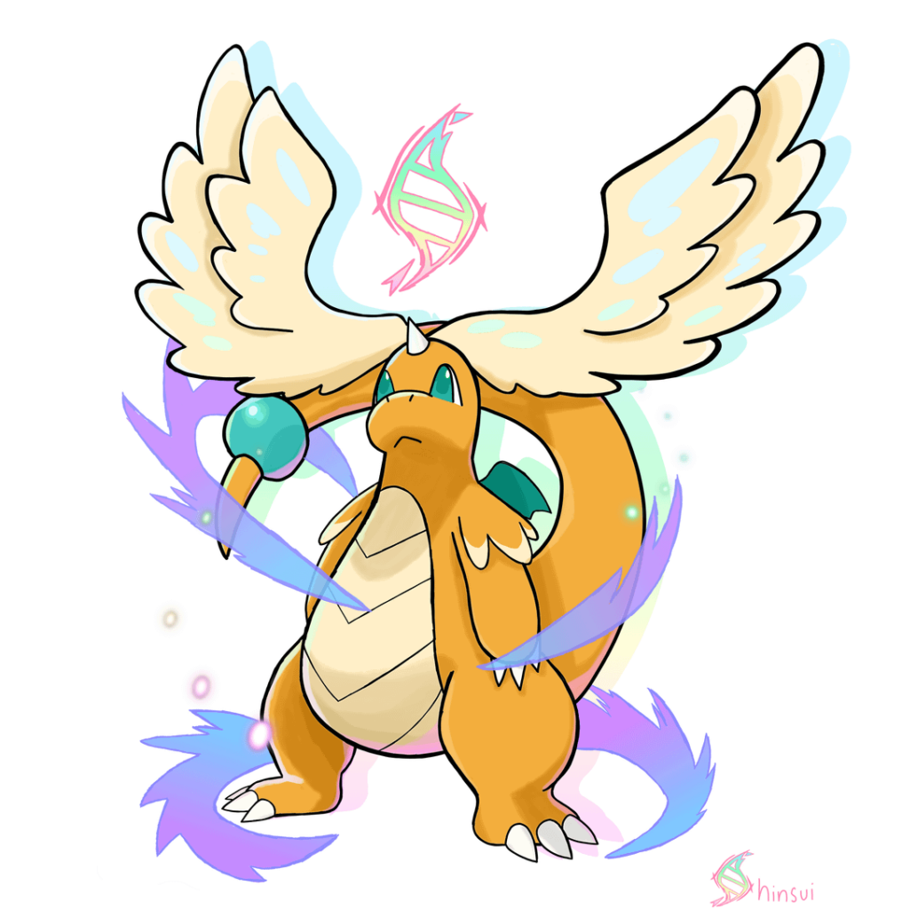 [OC] Mega Dragonite with aura, or something, I don't really know what to title this.